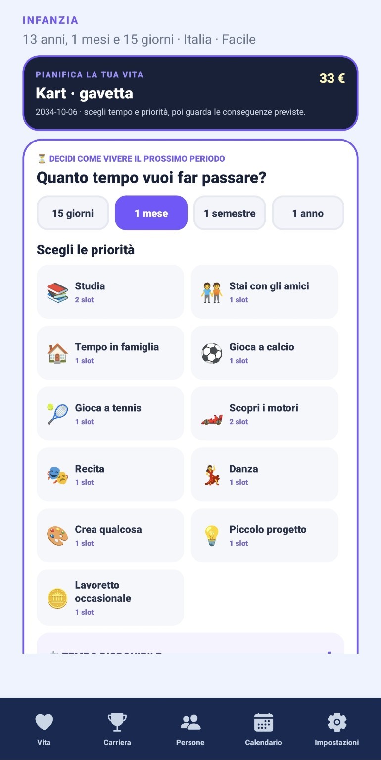 Life Unwritten life planning screen